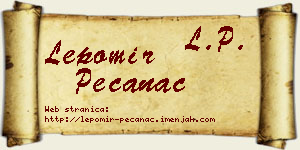 Lepomir Pećanac vizit kartica